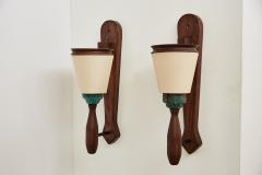 Guillerme et Chambron Guillerme and Chambron Wood Sconces - 226638