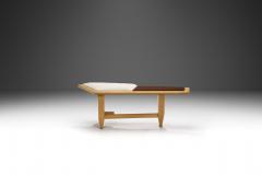 Guillerme et Chambron Guillerme et Chambron Bench with Wood Tile and Upholstery France 20th Century - 3663292