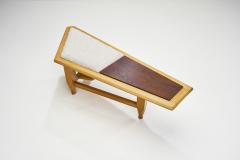 Guillerme et Chambron Guillerme et Chambron Bench with Wood Tile and Upholstery France 20th Century - 3663296