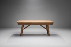 Guillerme et Chambron Guillerme et Chambron Brutalist Table Petronile in Carved Oak France 1960s - 1315762