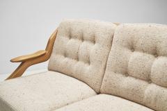 Guillerme et Chambron Guillerme et Chambron Gr goire Oak Settee for Votre Maison France 1960s - 3682329