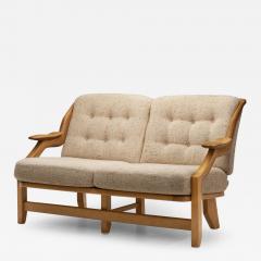 Guillerme et Chambron Guillerme et Chambron Gr goire Oak Settee for Votre Maison France 1960s - 3685050