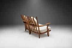 Guillerme et Chambron Guillerme et Chambron Grand Repos Sofa with Two Round Cushions France 1950s - 2369183