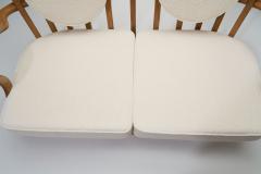 Guillerme et Chambron Guillerme et Chambron Grand Repos Sofa with Two Round Cushions France 1950s - 2369187