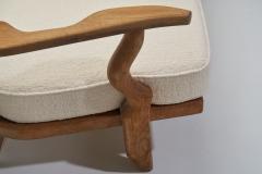 Guillerme et Chambron Guillerme et Chambron Grand Repos Sofa with Two Round Cushions France 1950s - 2369188