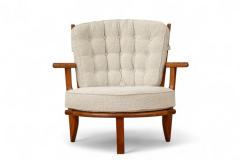 Guillerme et Chambron Guillerme et Chambron Oak Corner Chair France 1960s - 4690343