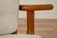 Guillerme et Chambron Guillerme et Chambron Oak Corner Chair France 1960s - 4690344