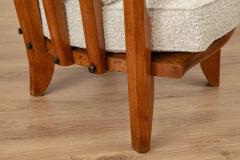 Guillerme et Chambron Guillerme et Chambron Oak Corner Chair France 1960s - 4690345