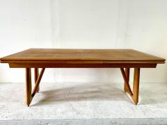 Guillerme et Chambron Guillerme et Chambron Oak Dining Table w Extension Model a LItalienne  - 4641545