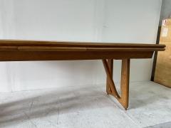 Guillerme et Chambron Guillerme et Chambron Oak Dining Table w Extension Model a LItalienne  - 4641552