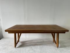Guillerme et Chambron Guillerme et Chambron Oak Dining Table w Extension Model a LItalienne  - 4641620