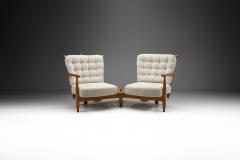 Guillerme et Chambron Guillerme et Chambron Oak Settee with Connecting Table France 1950s - 2888821