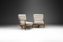 Guillerme et Chambron Guillerme et Chambron Oak Settee with Connecting Table France 1950s - 2888822