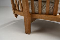 Guillerme et Chambron Guillerme et Chambron Oak Settee with Connecting Table France 1950s - 2888825