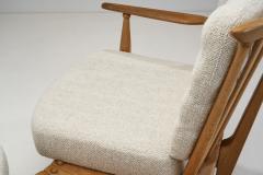 Guillerme et Chambron Guillerme et Chambron Oak Settee with Connecting Table France 1950s - 2888829