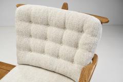 Guillerme et Chambron Guillerme et Chambron Oak Settee with Connecting Table France 1950s - 4410536