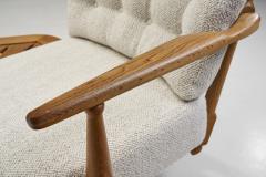Guillerme et Chambron Guillerme et Chambron Oak Settee with Connecting Table France 1950s - 4410539