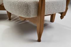 Guillerme et Chambron Guillerme et Chambron Oak Settee with Connecting Table France 1950s - 4410542