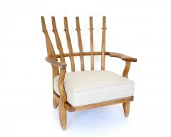 Guillerme et Chambron Guillerme et Chambron Pair French Oak Petite Repos Lounge Chairs Votre Maison - 4340953
