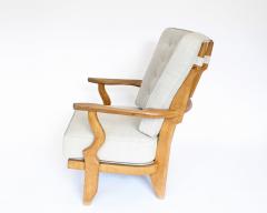 Guillerme et Chambron Guillerme et Chambron Pair French Oak Petite Repos Lounge Chairs Votre Maison - 4340955
