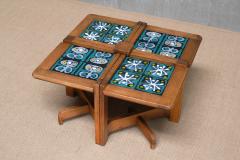 Guillerme et Chambron Guillerme et Chambron Set of Four Side Tables Modular Coffee Table 1950s - 4430917