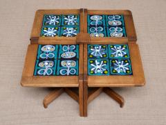 Guillerme et Chambron Guillerme et Chambron Set of Four Side Tables Modular Coffee Table 1950s - 4430919