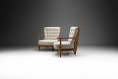 Guillerme et Chambron Guillerme et Chambron Settee with Connected Table for Votre Maison France 1950s - 4149116