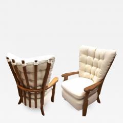 Guillerme et Chambron Guillerme et Chambron pair of finger lounge chairs fully restored - 954594