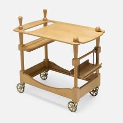 Guillerme et Chambron Laminated Oak Bar Cart by Guillerme et Chambron - 4602459