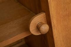 Guillerme et Chambron Large Mid Century Modern Oak and Ceramic Sideboard by Guillerme and Chambron - 4382983