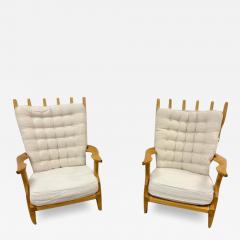 Guillerme et Chambron MID CENTURY GRAND REPOS CHAIRS BY GUILLERME ET CHAMBRON - 3431628
