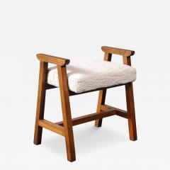 Guillerme et Chambron Mid Century Modernist Oak Stool by Guillerme et Chambron Edition Votre Maison - 4441226