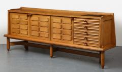 Guillerme et Chambron Monumental Carved Oak Sideboard by Guillerme and Chambron France c 1960 - 3214178