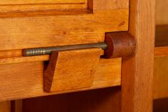 Guillerme et Chambron Oak Secretary Desk Bookcase France circa 1960 - 4545808