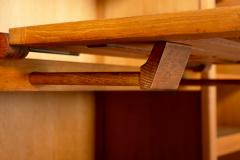 Guillerme et Chambron Oak Secretary Desk Bookcase France circa 1960 - 4545809