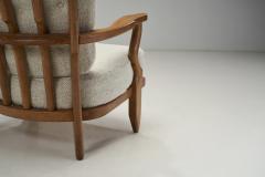 Guillerme et Chambron Oaken Grand Repos Lounge Chair by Guillerme et Chambron France 1950s - 2712371