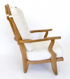 Guillerme et Chambron PAIR OF GRAND REPOS FRENCH OAK LOUNGE CHAIRS BY GUILLERME ET CHAMBRON - 995010