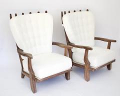 Guillerme et Chambron PAIR OF GRAND REPOS LOUNGE CHAIRS VOTRE MAISON - 3079957