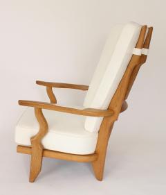 Guillerme et Chambron Pair of French Oak Grand Repos Lounge Chairs Guillerme et Chambron Votre Maison - 1308421