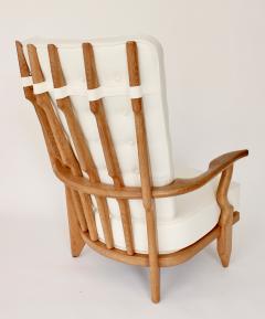 Guillerme et Chambron Pair of French Oak Grand Repos Lounge Chairs Guillerme et Chambron Votre Maison - 1308427