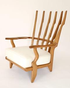 Guillerme et Chambron Pair of French Oak Grand Repos Lounge Chairs Guillerme et Chambron Votre Maison - 1308431