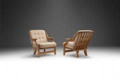 Guillerme et Chambron Pair of Gr goire Lounge Chairs by Guillerme et Chambron France 1960s - 4386893