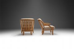 Guillerme et Chambron Pair of Gr goire Lounge Chairs by Guillerme et Chambron France 1960s - 4386896