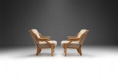 Guillerme et Chambron Pair of Gr goire Lounge Chairs by Guillerme et Chambron France 1960s - 4386897