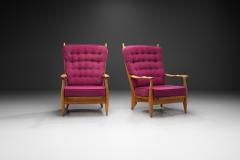 Guillerme et Chambron Pair of Guillerme et Chambron Edouard Armchairs for Votre Maison France 1960s - 3773533