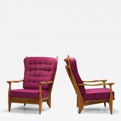 Guillerme et Chambron Pair of Guillerme et Chambron Edouard Armchairs for Votre Maison France 1960s - 3779882