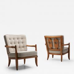 Guillerme et Chambron Pair of Jose Armchairs by Guillerme et Chambron France 1950s - 4374580