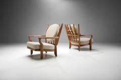 Guillerme et Chambron Pair of Juliette Armchairs by Guillerme and Chambron France 1950s - 1317759