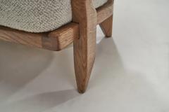 Guillerme et Chambron Petit Repos Oak Lounge Chair by Guillerme et Chambron France 1950s - 2718915