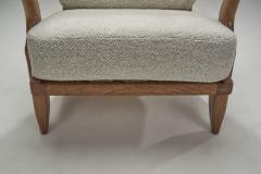 Guillerme et Chambron Petit Repos Oak Lounge Chair by Guillerme et Chambron France 1950s - 2718916